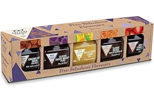 Cottage Delight - Five Fabulous Flavours - Caramelised Onion Chutney 105g - Classic Cheese Maker’s Pickle 115g - Our Classic Lemon Curd 105g - Orange Marmalade 113g - Original Strawberry Jam 113g