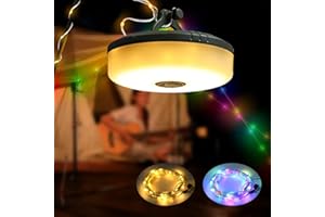 Brillistep Outdoor Camping String Light 10m for Tents Waterproof IP44, USB Lantern Light with 10m RGBW String Light for Camping