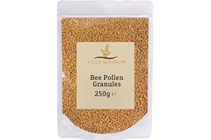 Raw Bee Pollen Granules 250g, Paleo & Keto Friendly - Natural Preserved Enzymes by Villa Nostrum