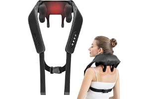Nekteck Cordless Neck Massager with Soothing Heat, Deep Tissue 4D Expert Kneading Massager, Shiatsu Neck and Shoulder Massage Pillow for Neck, Traps, Back and Leg, Gifts for Men Women Mom Dad