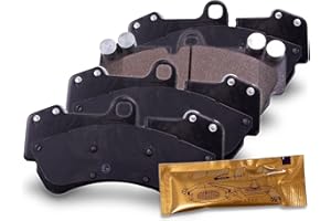 ATEC Germany Bremsbelagsatz Vorderachse, Bremsbeläge Bremsklötze vorne, 4 Stück, Kompatibel mit PORSCHE CAYENNE (9PA); VW TOUAREG (7LA, 7L6, 7L7)