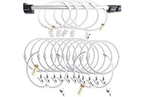 Lsgoodcare 20Pcs Openable Curtain Clips with Rings White 3Inch, Strong Metal Decorative Curtain Clip, Rustproof Drapery Open Clip Rings