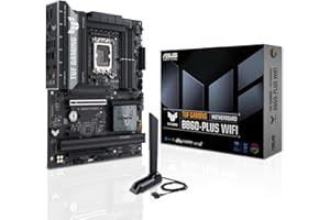ASUS TUF GAMING B860-PLUS WIFI, Scheda Madre Intel ATX, 12+1+2+1 Fasi di Alimentazione, Slot DDR5, PCIe 5.0, 3 Slot M.2, WiFi 7, Ethernet Realtek 2.5 GB, DisplayPort, USB-C 20 Gbps, Nera