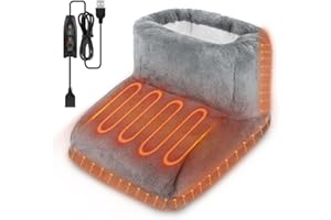 DAJASD Elektryczne ogrzewacze stóp, 3 stopnie grzania i 3 timery, automatyczne wyłączanie i zabezpieczenie przed przegrzaniem, elektryczny podgrzewacz stóp, pielęgnacja stóp, prezent dla mężczyzn i