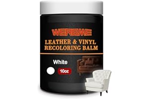 WERBME Pâte Réparatrice Cuir, Blanc, 280g, Restaurateur de Couleur Cuir pour Rayures et Décolorés, Kit de réparation pour Cuir pour Réparations et mises à Jour de Meubles, Canapés