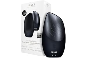 GESKE | Cepillo facial térmico sónico SmartAppGuided™ | 6 en 1 | Limpieza de la piel | Cepillo de limpieza con función de calor | Masajeador Facial | Cepillo facial eléctrico | Limpieza facial