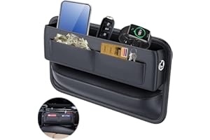 FORHOME Scatola Portaoggetti Per Seggiolino Auto, Organizer Auto In Pu, Portaoggetti Auto, per Riporre i Sedili Laterali, organizer per sedili anteriori, per Cellulari, Chiavi, Portafogli, Monete, Occhiali