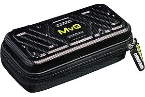 WINMAU Michael Van Gerwen MvG Armor G1 Darts Wallet - Black & Green Darts Case Holds Fully Assembled Darts and Accessories - Impact Proof, Ultra-Durable and Secure