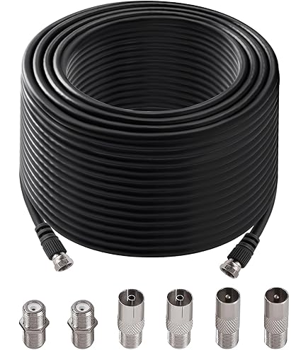 Cavo TV SAT Coassiale Maschio Maschio Connettori F /F Bianco