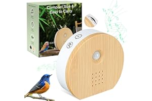 Vogelgezwitscher Bewegungsmelder Box, Acemall Vogelgezwitscher Vogelzwitschern, Naturgeräusche Box mit Timer, 9 Vogelgesang, Bachgeflüster & Waldquelle für Toilette Spa und Entspannung