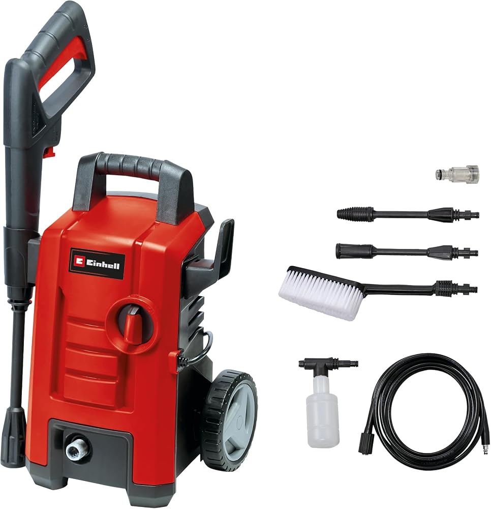 Einhell Yüksek Basınçlı Yıkama Makinesi TC-HP 130 4140750 | 1500 W | 130 bar | hızlı Bağlantı sistemi | yüksek basınç hortumu | püskürtme tabancası | püskürtme borusu | çeşitli nozullar