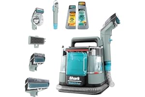 Shark StainStriker Nettoyeur tâches 5 accessoires, pour animaux, suceur plat et tuyaux, 2 formules de nettoyage CarpetXpert (946 ml) & StainStriker (474 ml) pour enlever les taches, Gris, PX200EUCP