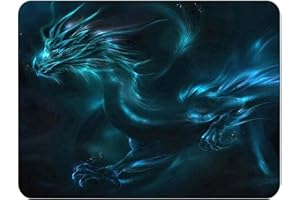 Silent Monsters Alfombrilla de ratón Ordenador 360 x 250 mm Mouse Pad Tela Dragon, Antideslizante y silenciosa, para Gaming, Oficina, Home Office, Lavable, Enrollable, Cortada con láser