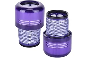 PIBONUS Lot de 2 filtres pour aspirateur Dyson V11 V15 SV14 SV22 - Lavable - Compatible avec Absolute Animal Detect Cyclone Extra Pro Torque Drive - Pièces de rechange #DY-970013-02 & 97001302