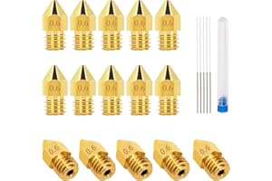 LUTER dysze do drukarki 3D ,dysze wytłaczarki do MK8 + igły do czyszczenia dyszy ze stali nierdzewnej do Makerbot Creality CR-10