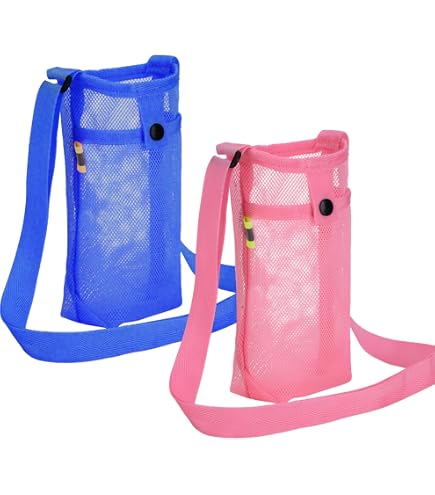 GORGECRAFT 3Pcs 3 Colors Water Bottle Handle Strap Pink White