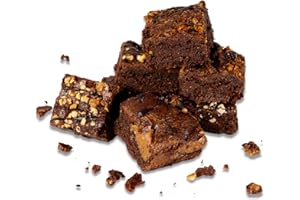 THE SWEET REASON COMPANY TheSweetReasonCompany Luxury Brownie Gift Box, 8 Freshly Baked Brownies (Salted Caramel, Nutella, Peanut Butter & Honeycomb), Deluxe Personalised Gifts, Boxes of Original Handmade Treats (Gluten Free)