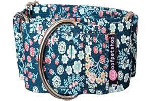 Woofpetshop® Collier Martingale, Collier pour chien petit, moyen, grand, collier pour chien idéal lévrier et podenco (5 cm - Taille M (40 ~ 50 cm), Enjoy)