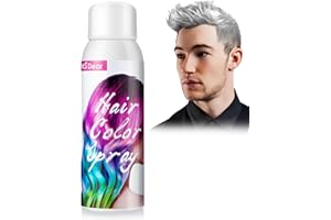 AFDEAL Spray de Coloration Temporaire Blanc pour Enfants et Adultes, Spray de Coloration Lavable pour Accessoires, Fête, Halloween, Noël (100ML, Spray Blanc)