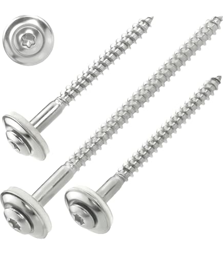 Vis de rive 4,5x45 mm RAL 8004 brun cuivré Inox A2 avec EPDM 15mm par 50