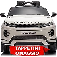 Macchina Elettrica per Bambini 12V Range Rover Evoque Auto Elettrica con Sedile in Pelle Telecomando Porte Apribili Tappetini