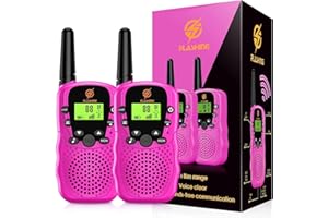 Toy zee Gifts for 3-12 Year Old Girls & Boys, Pink Walkie Talkie with 4km Range, 9 Channels, UHF Tuner, Perfect for Outdoor Activities