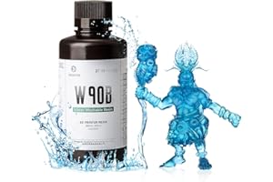 ‎RI RESIONE RESIONE W90B Wasserwaschbares 3D-Druckerharz Fast geruchloses LCD-UV-härtendes Harz 405nm Standard-Photopolymerharz für DLP MSLA LCD-3D-Druck (500g, Transparentes Blau)