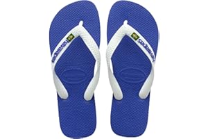 Havaianas - Brasil Logo, Chanclas Icónicas, Cómodas y Duraderas, Tiras con Bandera de Brasil y Suela Antideslizante con Franjas de Colores, Adultos Unisex
