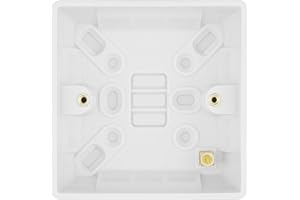 Schneider Electric Ultimate White Moulded - Single Surface Pattress Box, 25 mm Deep, GU9125, White