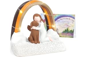 Topsky Dog Memorial Gifts - Rainbow Bridge Pet Loss Gifts with LED String Lights - Pet Memorial Gifts for Loss of a Dog - Dog Loss Gifts - Dog Lovers Gifts for Women