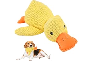 Yhjxly Ente Hundespielzeug, Quack-Quack Duck Dog Toy,32cm Kuscheltier Ente, Anti Stress Spielzeug für Kleine Hund, für Welpen Kreatives Plüsch Hundespielzeug Weiches Kissen