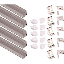 Profilo Angolare In Alluminio 16x16mm - 5 Metri Con Copertura Per Strip LED Rigide, Colore Latte - Foto 8