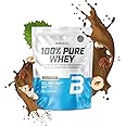 BioTechUSA 100% Pure Whey | Protein Powder with BCAA and Glutamine | Gluten-Free, Palm Oil Free | 21g Protein per Serving, 1 kg, Hazelnut