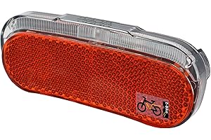 luz Trasera LED nean Bicicleta e-Bike con Reflector de Seguridad y aprobación StVZO, 5 candelas, Reflector con Reflector, luz Trasera para la Parte Trasera, luz, Rojo