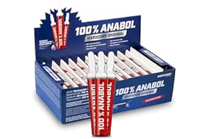 ‎ENERGYBODY Energybody® 100% Anabol Aminosäuren Komplex Hochdosiert Flüssig - 30x25ml Ampullen - Amino Liquid für den Muskelaufbau mit 19 essentiellen EAAs, BCAAs & Vitaminen - Schwarze Johannisbeere