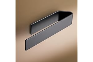 DESIGNFABRIK HAMBURG Design Hamburgo Toalleros de Baño sin Taladro | Toallero Adhesivo para baño y Cocina | Cuelga Toallas Baño Adhesivo | Diseño Moderno | 22 cm Negro Mate