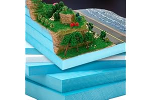 JAYRUIT Bloques de espuma para manualidades, 30 x 10 x 5 cm, tablero de espuma para modelar, construcción, manualidades, ladrillos de espuma, base de diorama, montañas para manualidades, escultura