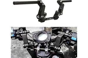 OXMART 7/8" 22MM Adjustable Motorcycle Handlebars Handle Bar, Detachable Black Steering Hangers Handle Bars System for 125cc Scooter Models 1 Pair