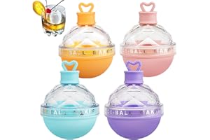 Euleryoo Molde de silicona，Molde para Hacer Bolas de Hielo, Cubiteras para Hielo Grande con Tapa Cubitera，Silicona Moldes para Cubitos de Hielo Redonda sin BPA, para Bebidas Frías, Whisky y Cócteles
