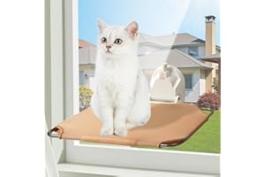 auvstar Hamaca Gato Ventana,Cama Ventana para Gatos con Ventosas Grandes y Potentes,Cama Colgante para Gatos Puede Soportar 25KG,Resistente Cat Bed