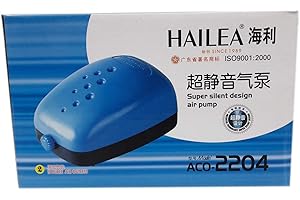 Aquarline Aco-2204 Hailea Pompe à air Sortie Double 200 l/h (Prise Europe Non Garantie)