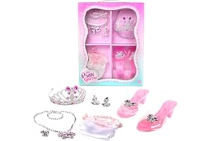 Youngwier Princess Shoes Set - Princess Role Play Shoes Jewellery Collection Set | Princess Shoes, Jewellery and Crowns, Accessories for Princesses