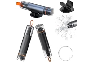 mymai 2Pack Notfall und Sicherheitswerkzeug Glasbrecher Nothammer Auto mit Gurtschneider, 2-in-1 Rettungshammer, Notfallhammer Auto, Notfall ausrüstung für Auto und Bus (GRAU)