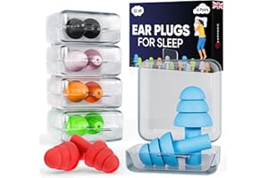EARMEDIC Ear Plugs for Sleep - 6 Pairs Soft Silicone Reusable Noise Cancelling Earplugs for Side Sleepers & Snoring