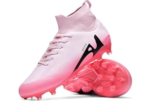 WOWEI Męskie buty do piłki nożnej, z wysoką cholewką i kolcami, buty do piłki nożnej, dla dzieci, profesjonalne buty treningowe, sportowe buty piłkarskie