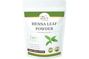 Spierb Henna Powder for Hair (250 g) | 100 % Natural Hair Dye | Use this Long Lasting Henna Hair Dye for Copper Red or Blend with Indigo powder for Dark Brown/Jet Black Hair Colour