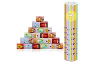 lttorjf 48 Pcs Matite con Gomma Bambini, 24 Gomme Cancellare Bambini Divertenti &24 Matite Divertente Animale Topper Gadget Compleanno Bambini per Battesimo Bambini Compleanno Dopo Festa
