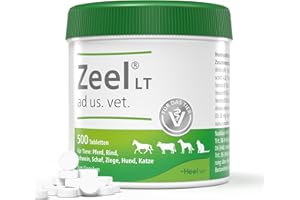 Zeel LT ad us. vet. 500 Tabletten | Natürliches Tierarzneimittel für Hunde, Katzen, Pferde, Rinder, Schweine, Schafe und Ziegen | Made in Germany