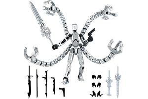 TOGETDREAM Ledad figur tryckt i 3 delar, ledad modell T13 multiledad robot actionfigur, kontorsdekorationer för spelälskare