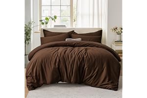 Tifschlaf King Size Duvet Cover Sets - Kingsize Bedding Set with 2 Pillowcases - Ultrasoft Brushed Microfiber Quilt Bed Cover with Zip Fastening, Brown (230x220)